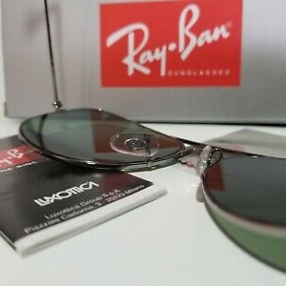 Ray Ban Grey-Green  Aviator Sunglasses main image 5